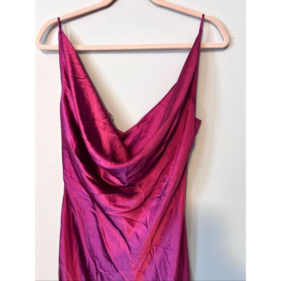 NWT Selfie Leslie Fuchsia Side Ruch / Wrap Dress - Picture 5 of 6